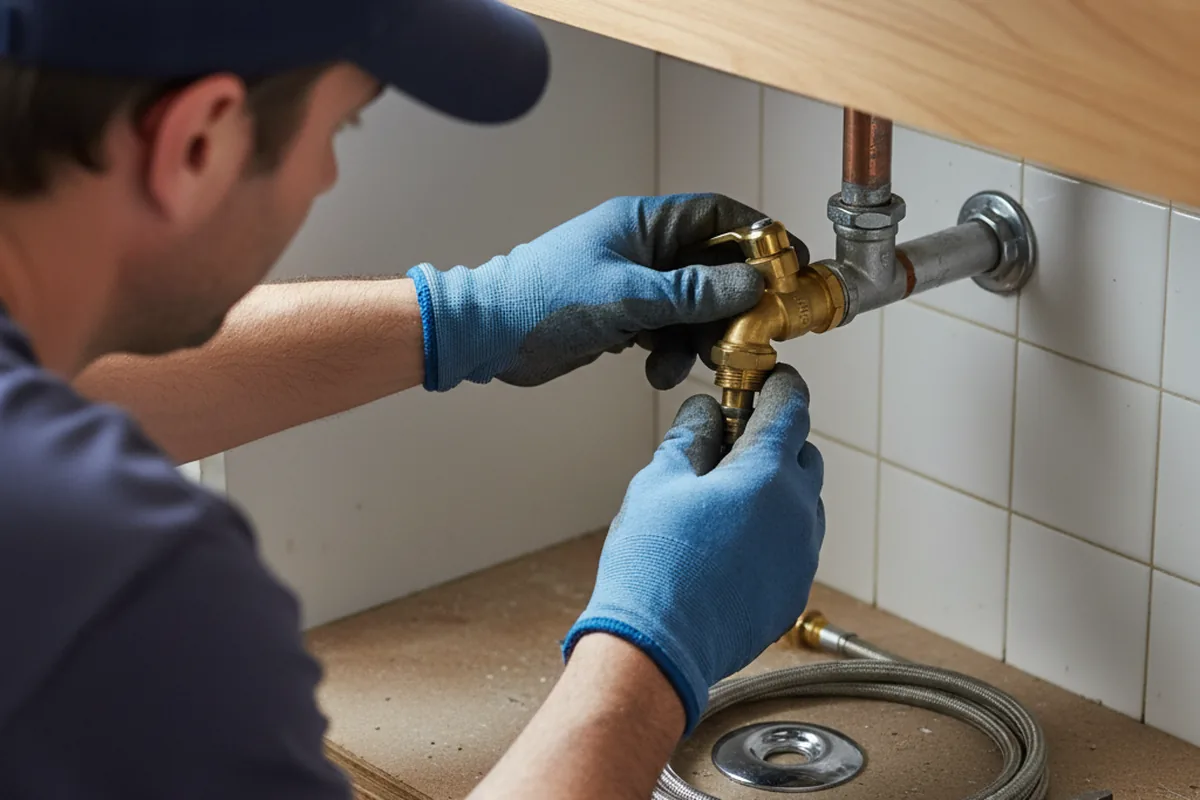 Shutoff valve and fitting work during Emergency Plumbing in Sumterville